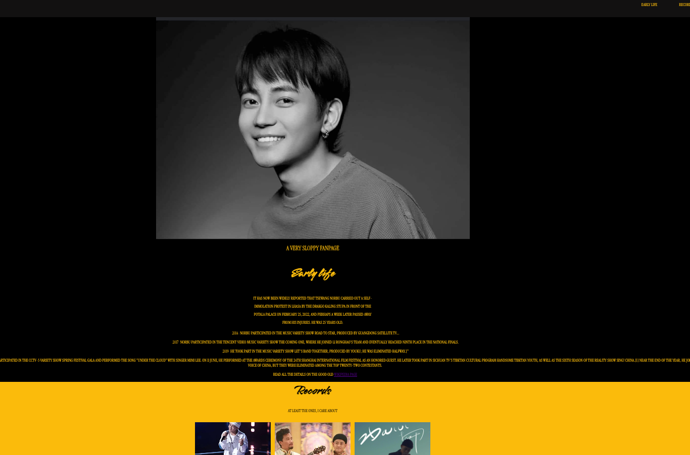 Tribute Page